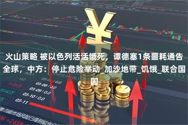 火山策略 被以色列活活饿死，谭德塞1条噩耗通告全球，中方：停止危险举动_加沙地带_饥饿_联合国